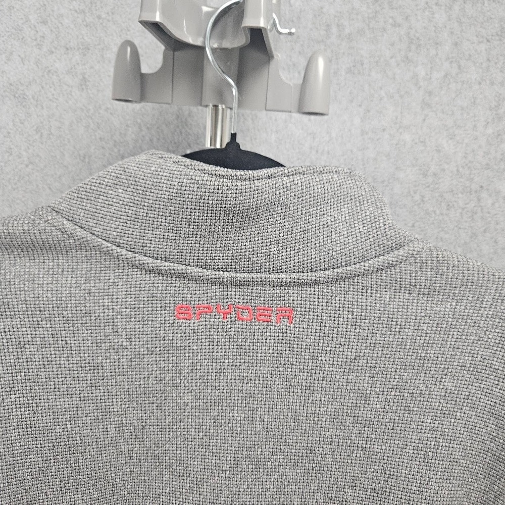 Spyder 1/4 Zip Pullover Sweatshirt Jacket Spider Mens Large Grey Black - Picture 5 of 12